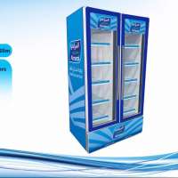 High quality fridge double glass door curved frame for pepesi cooler