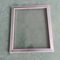 Mini refrigeration stainless steel glass door with hinge