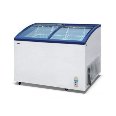 Ice cream freezer sliding tempered low e glass door for showcase